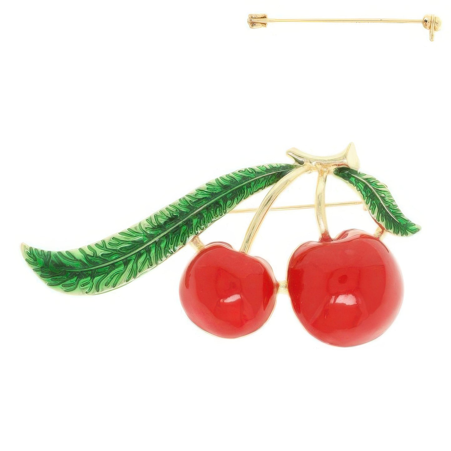 Cherry Resin Brooch Pin - It's a Girly Place