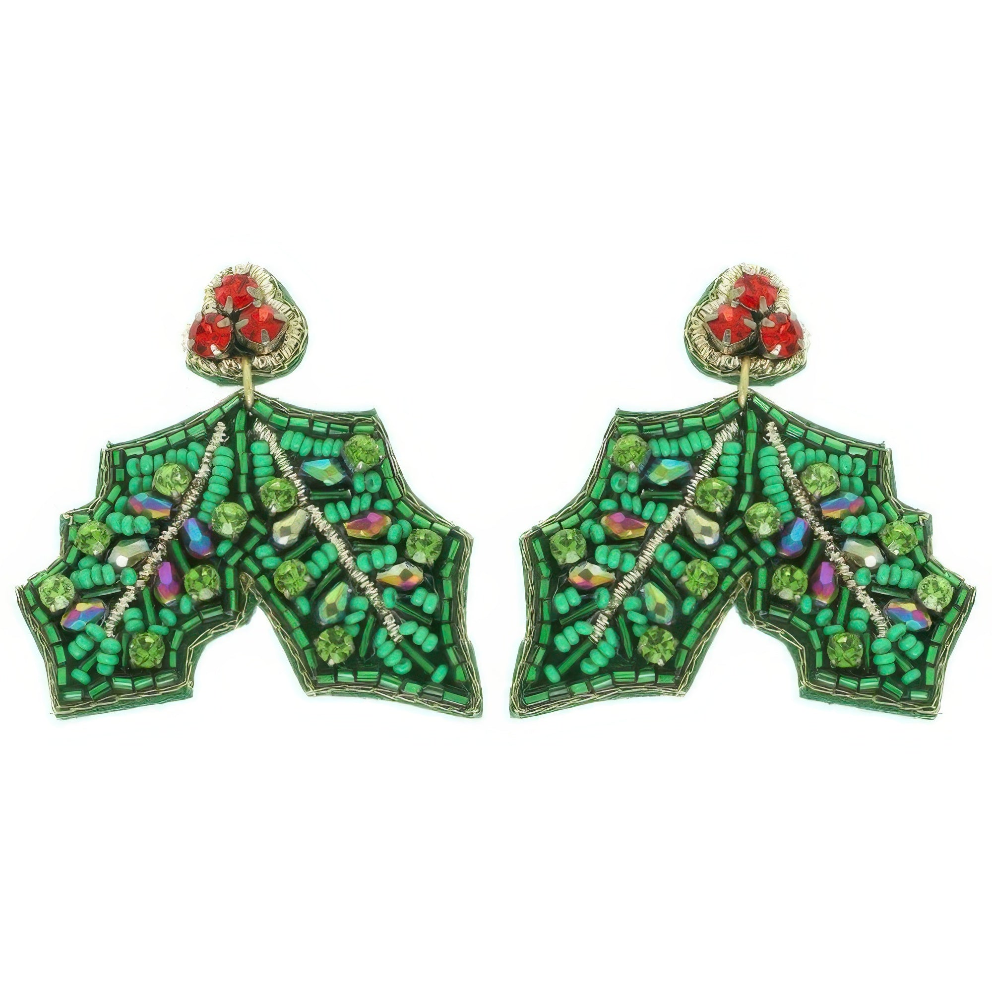 Christmas Mistletoe Post Earrings - It's a Girly Place