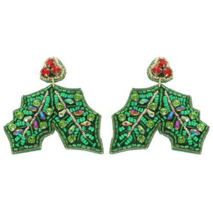 Christmas Mistletoe Post Earrings - It's a Girly Place