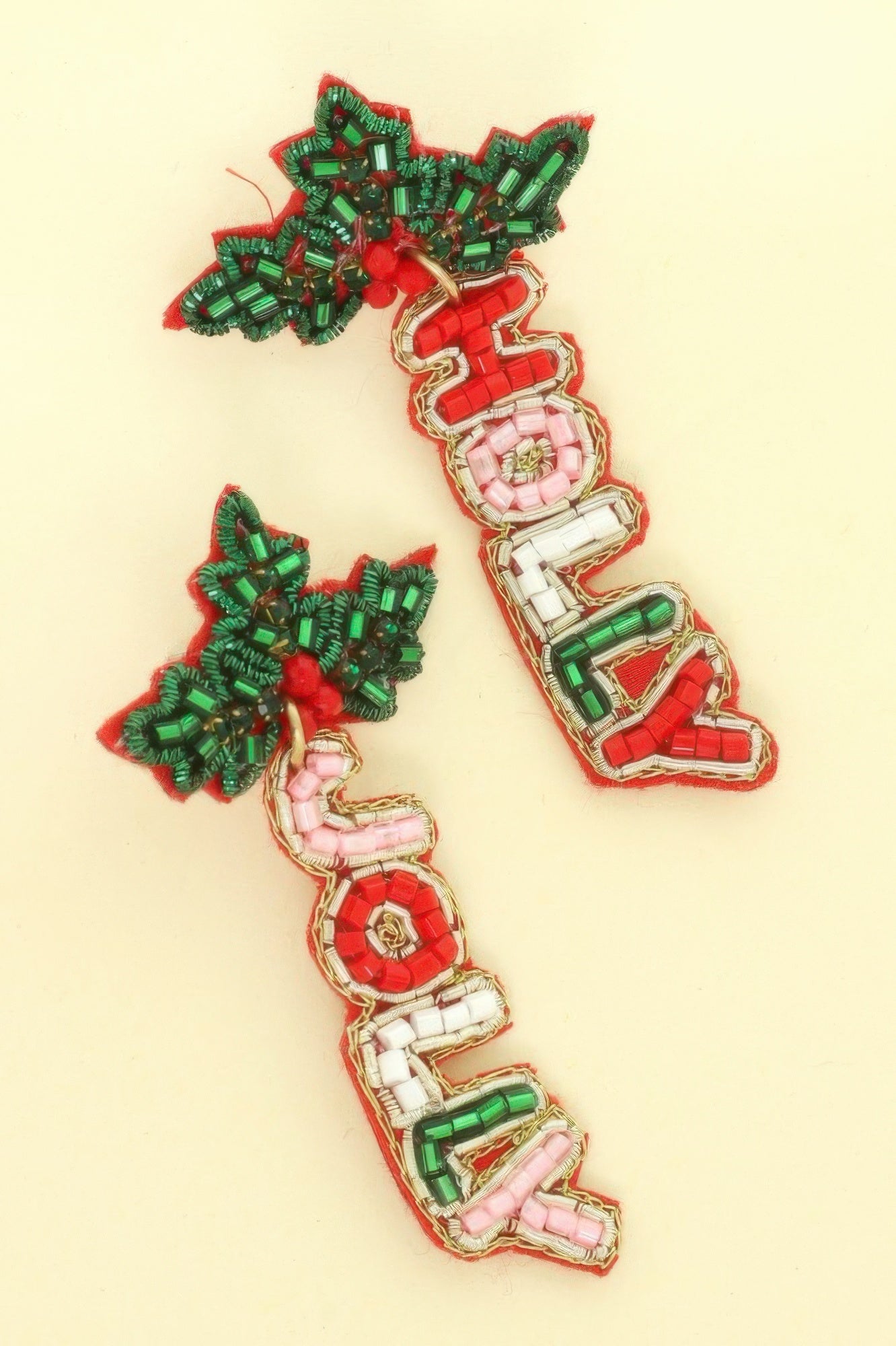 Christmas Mistletoe Holly Jolly Earrings - It's a Girly Place