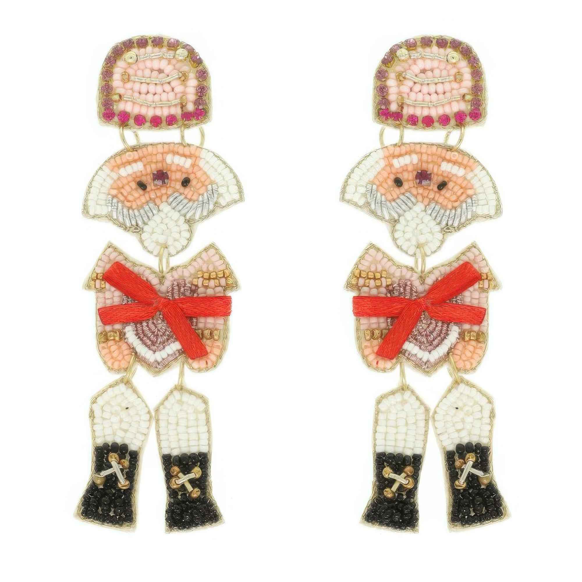 Christmas Nutcracker Seed Bead Earrings
