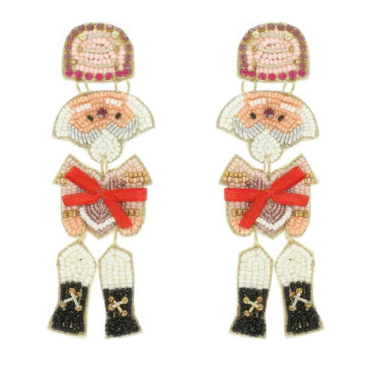 Christmas Nutcracker Seed Bead Earrings