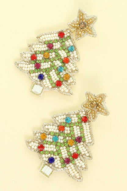 Jeweled Christmas Tree Post Earrings - It's a Girly Place