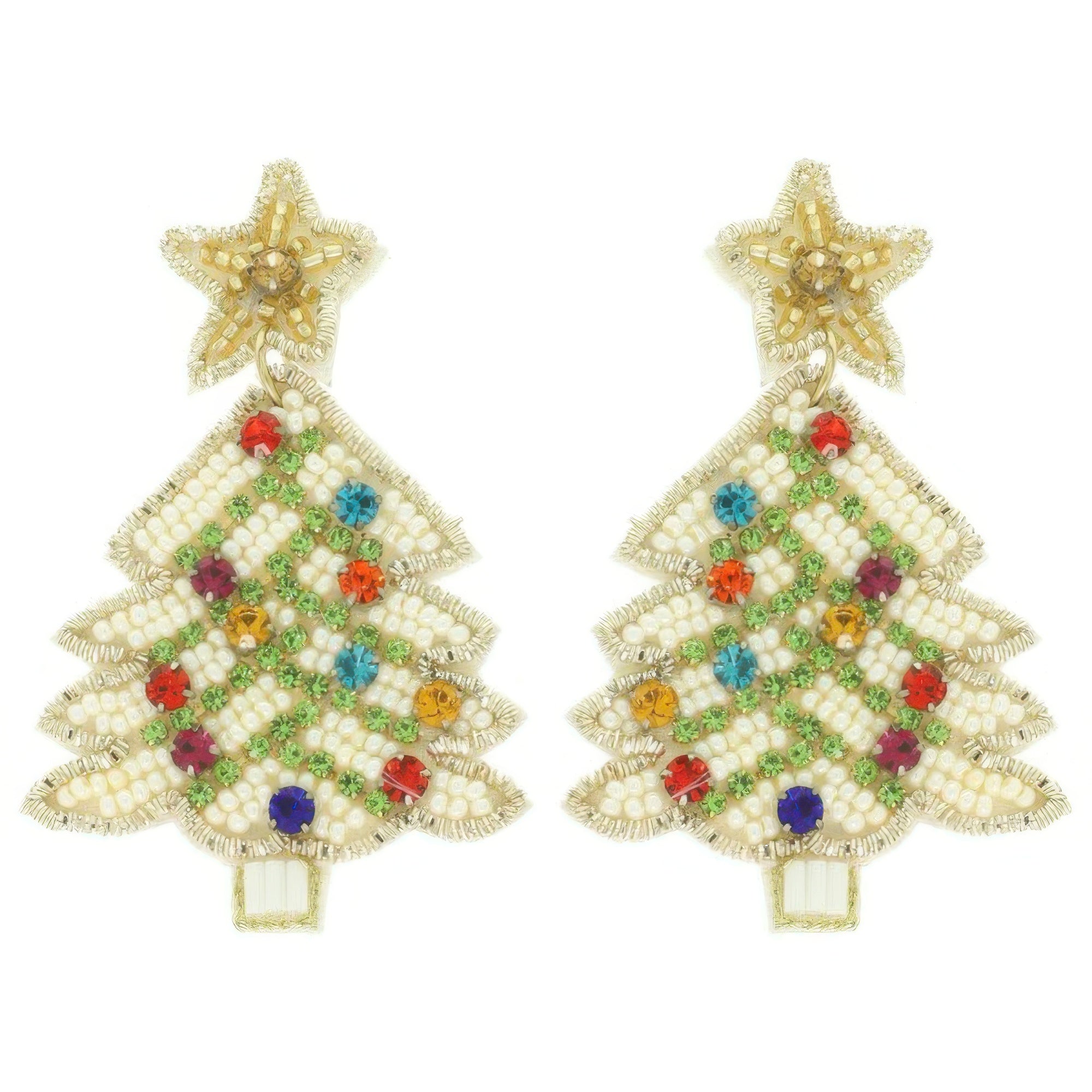 Jeweled Christmas Tree Post Earrings - It's a Girly Place