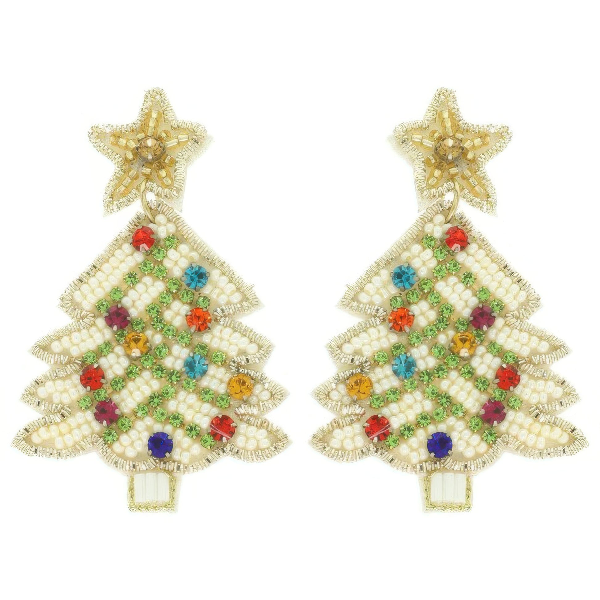 Jeweled Christmas Tree Post Earrings - It's a Girly Place