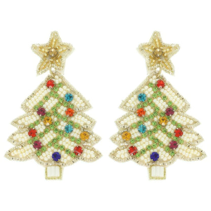 Jeweled Christmas Tree Post Earrings - It's a Girly Place