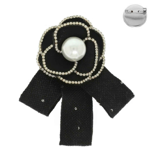 Flower Ribbon Brooch Pin
