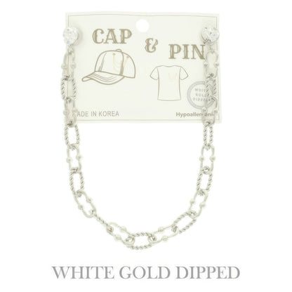 Gold Plated Twist Link Cap Chain And Pin - It's a Girly Place