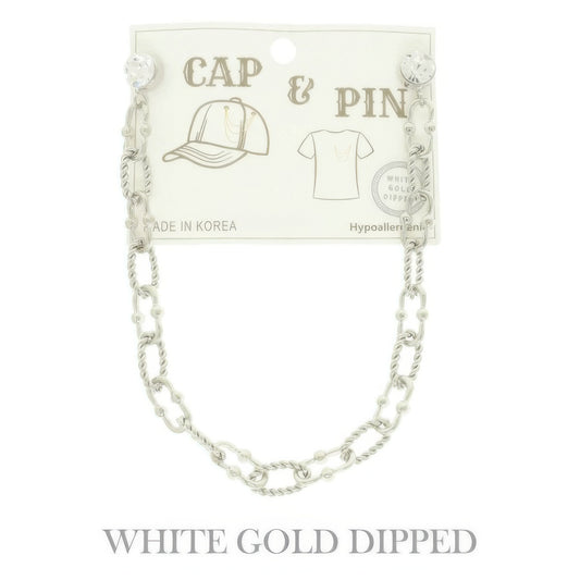 Gold Plated Twist Link Cap Chain And Pin - It's a Girly Place