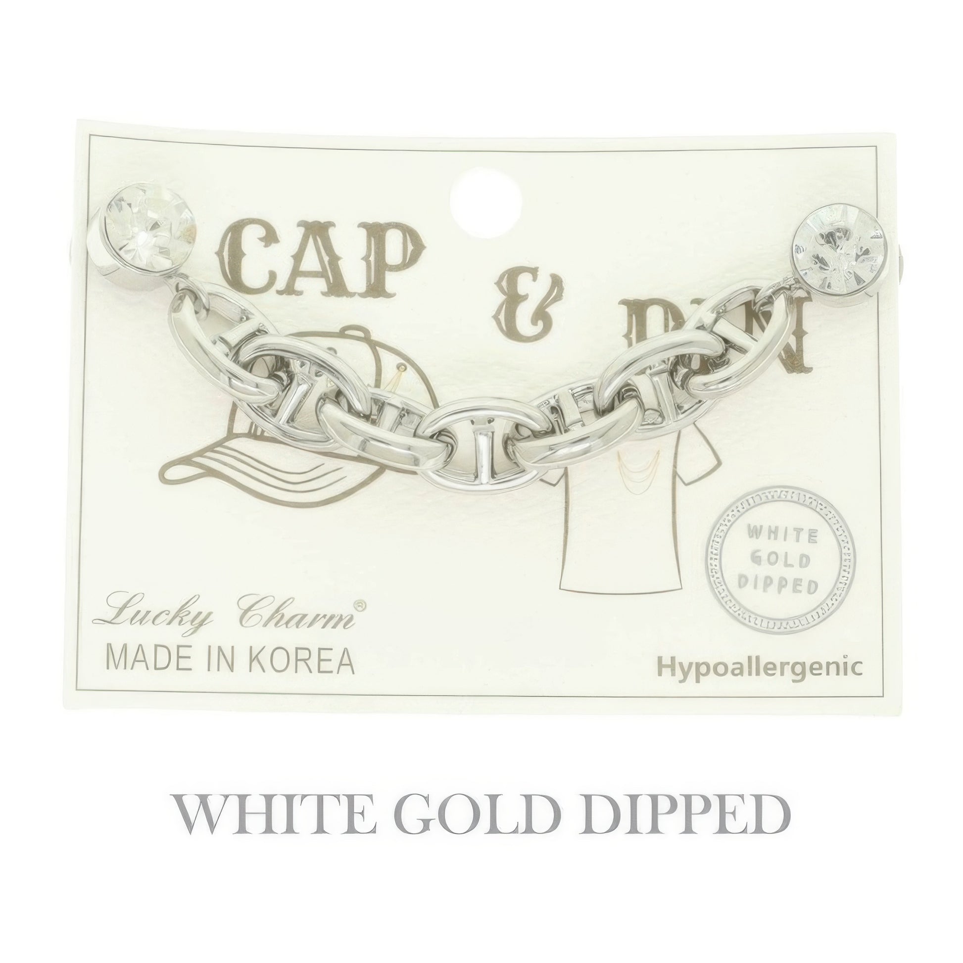 Gold Plated Soda Tab Link Cap Chain And Pin - It's a Girly Place