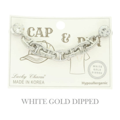 Gold Plated Soda Tab Link Cap Chain And Pin - It's a Girly Place