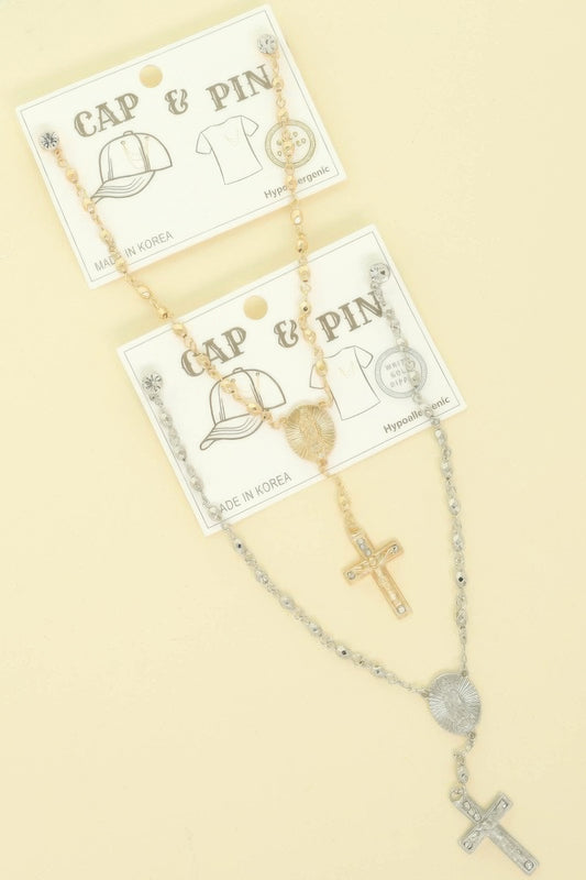 Gold Plated Religious Theme Charm Hat Chain - It's a Girly Place