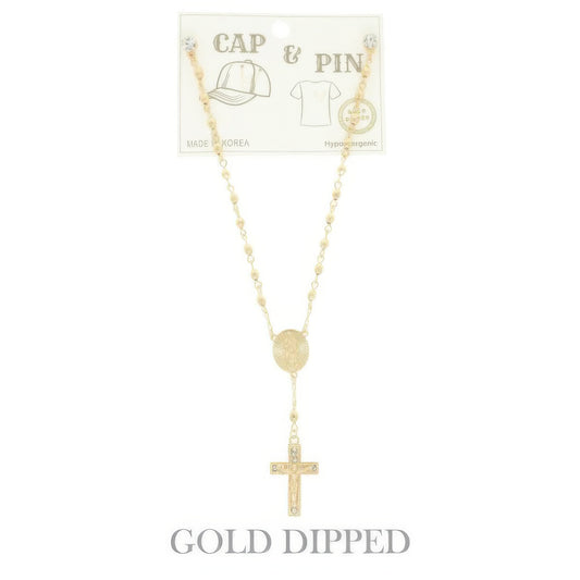 Gold Plated Religious Theme Charm Hat Chain - It's a Girly Place