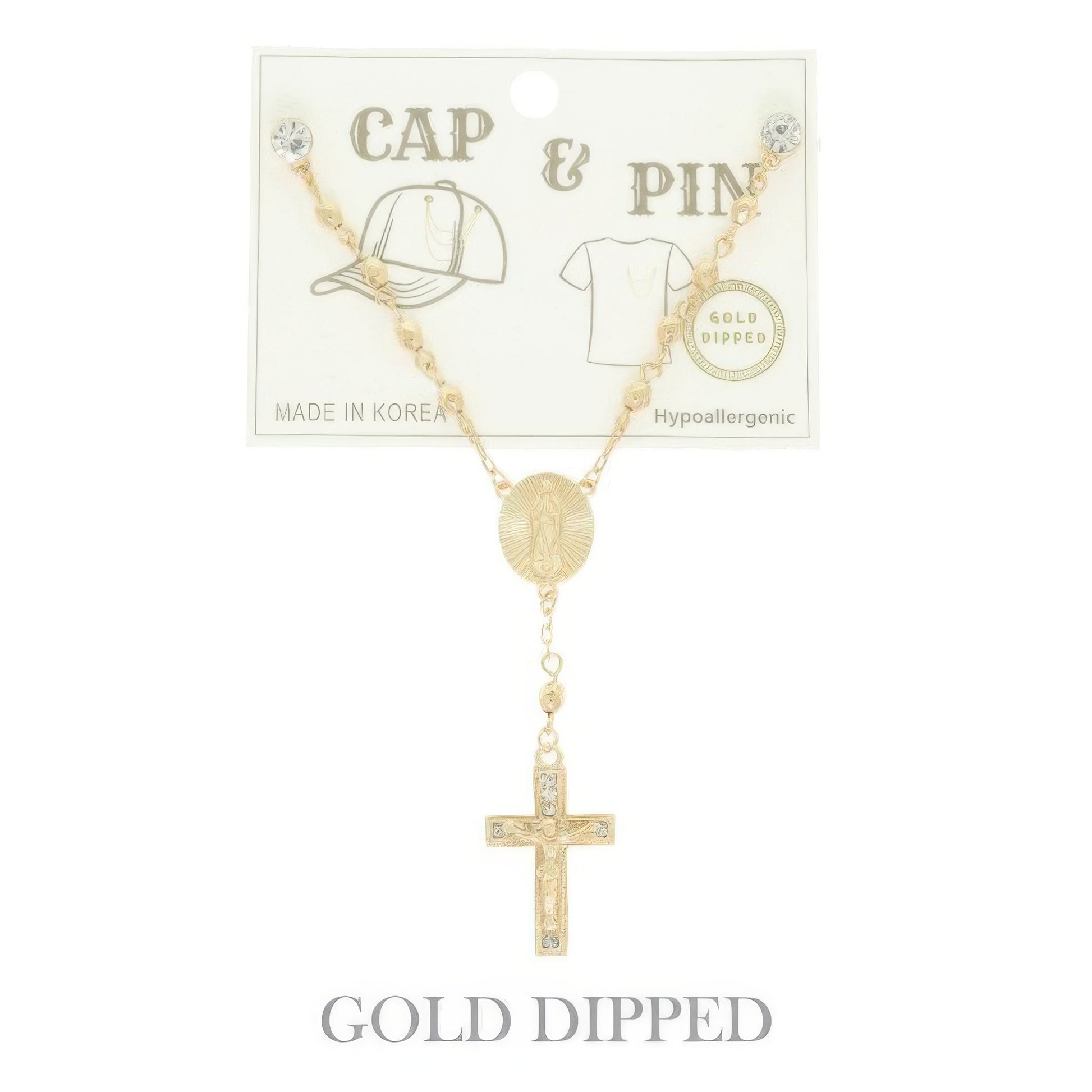 Gold Plated Religious Theme Charm Hat Chain - It's a Girly Place