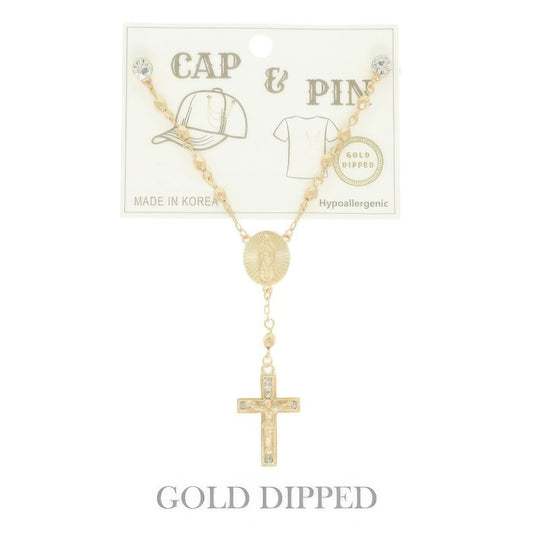 Gold Plated Religious Theme Charm Hat Chain - It's a Girly Place