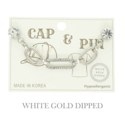 Gold Plated Rolo Paperclip Link Cap Chain And Pin - It's a Girly Place