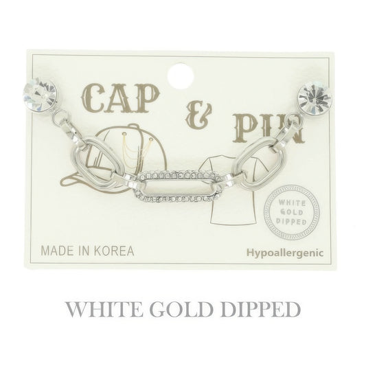 Gold Plated Rolo Paperclip Link Cap Chain And Pin - It's a Girly Place