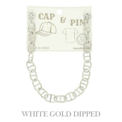 Gold Plated Soda Tab Link Cap Chain And Pin - It's a Girly Place