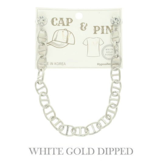 Gold Plated Soda Tab Link Cap Chain And Pin - It's a Girly Place