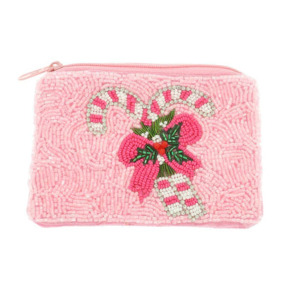 Holiday Theme Seed Beaded Coin Bag - It's a Girly Place