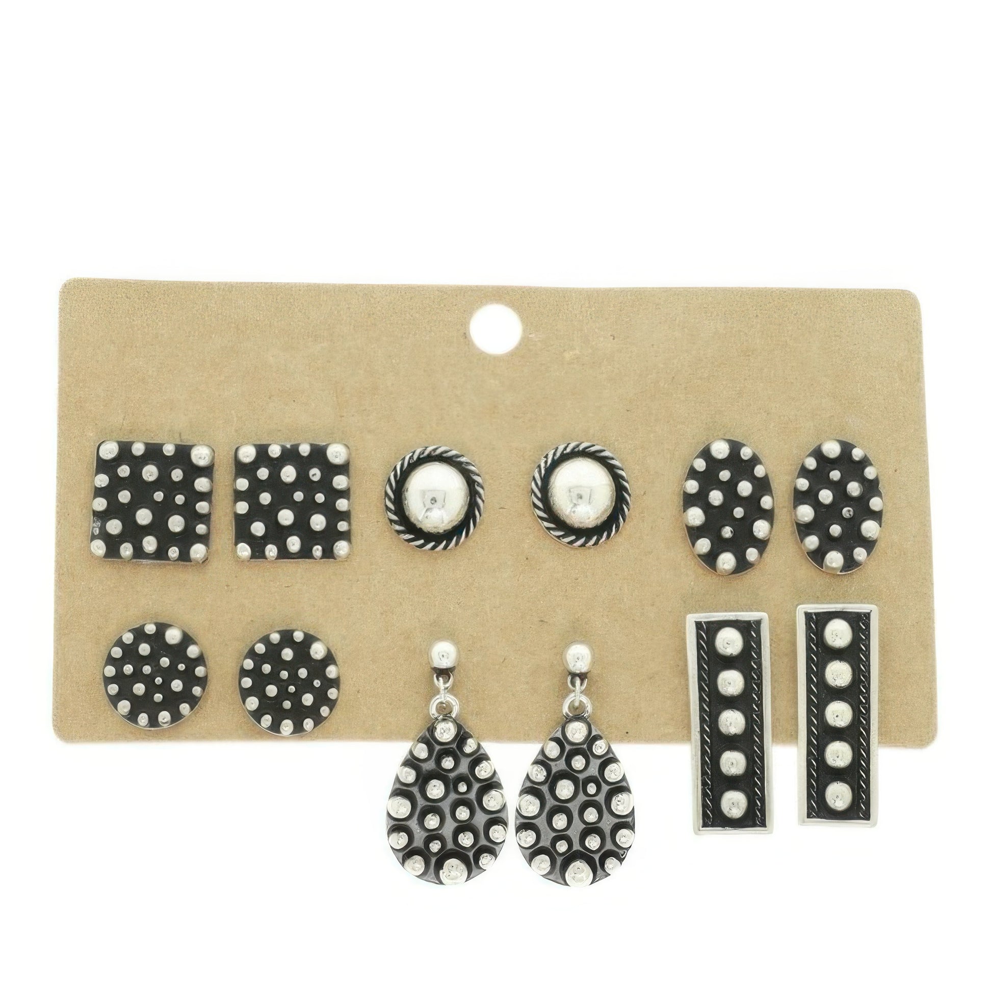 Western Theme Assorted 6 Pair Earring Set - It's a Girly Place