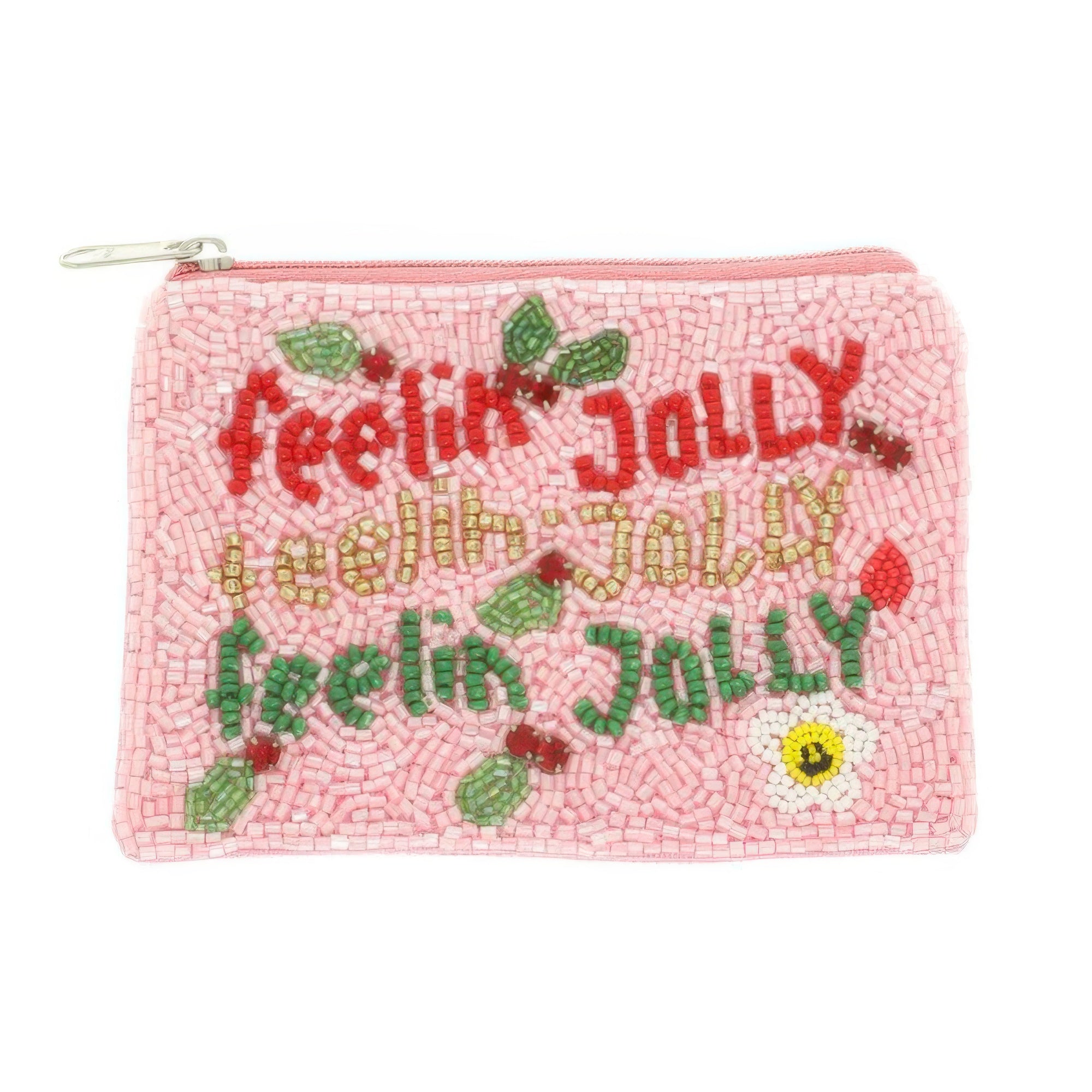 Christmas Themed Beaded Coin Bag - It's a Girly Place