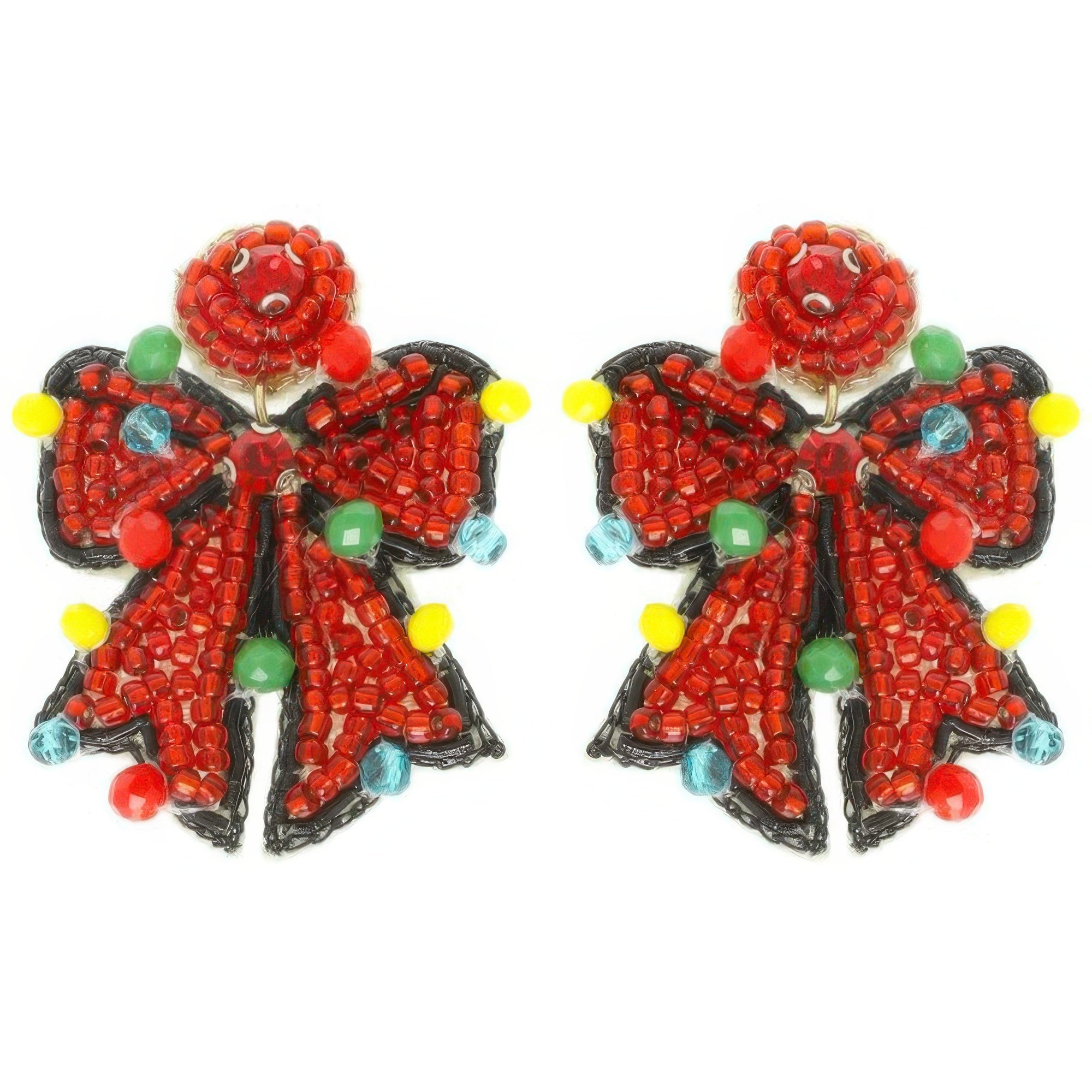 Christmas Bow Post Dangle Earrings - It's a Girly Place