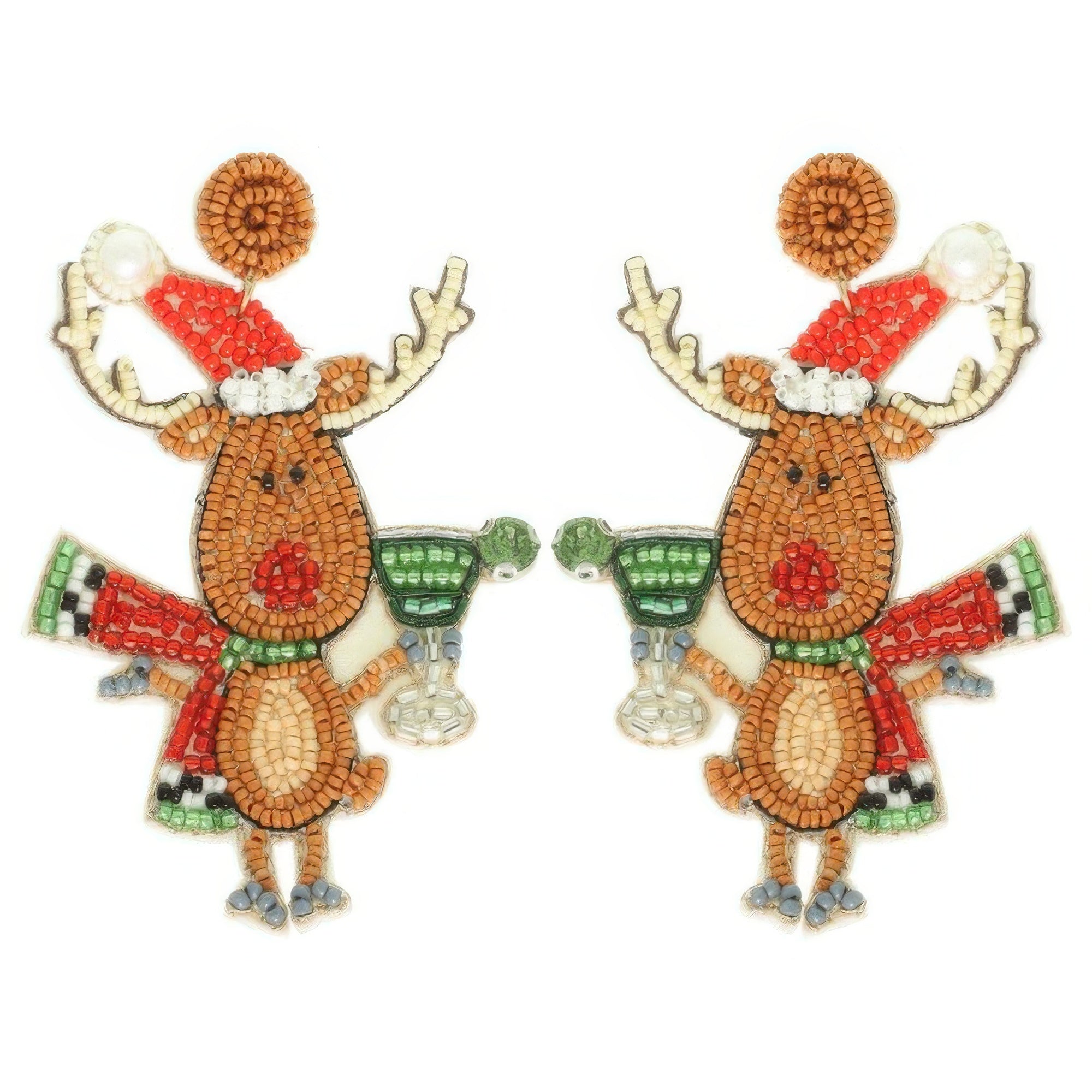 Christmas Festive Reindeer Post Earrings - It's a Girly Place