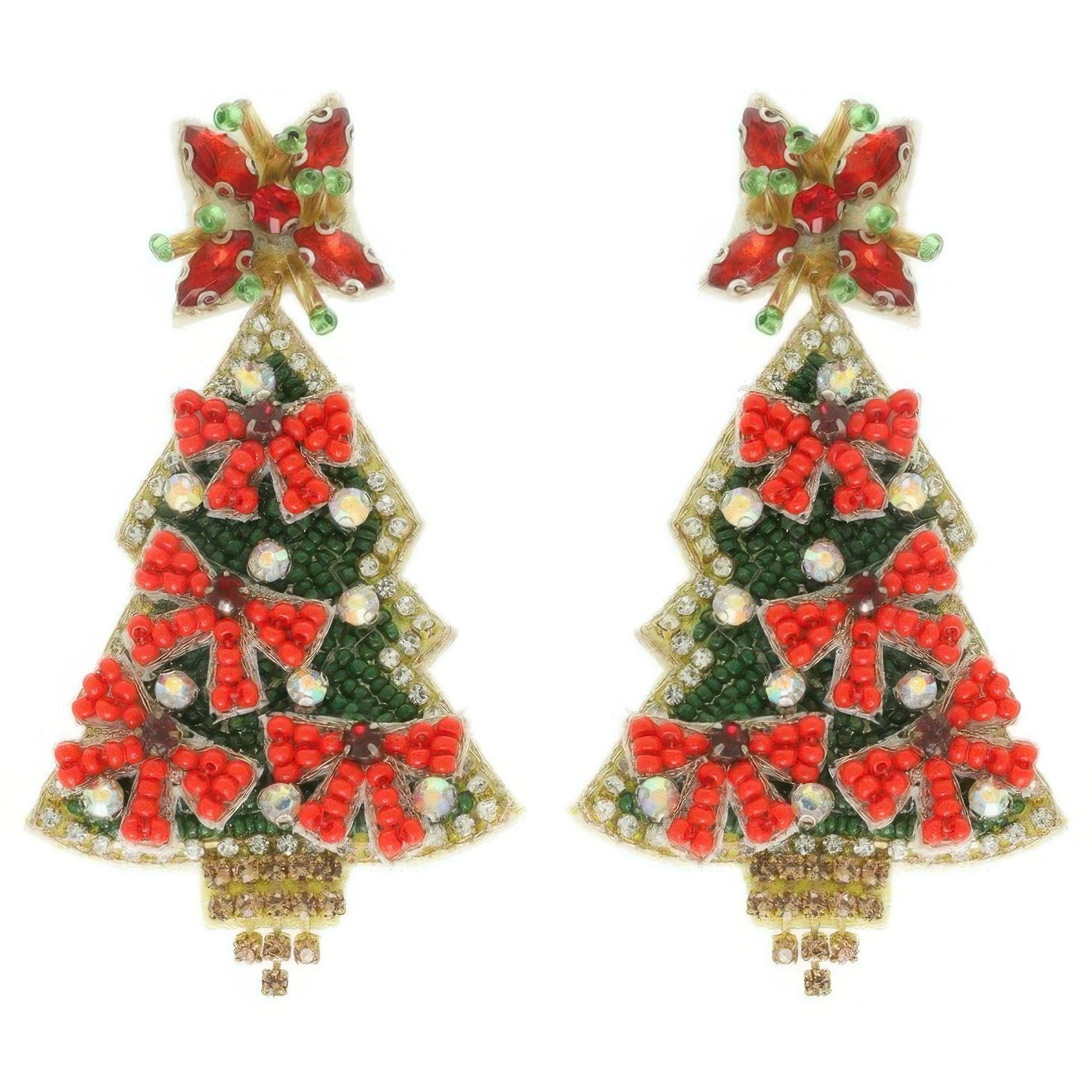 Bejeweled Christmas Tree Post Earrings - It's a Girly Place