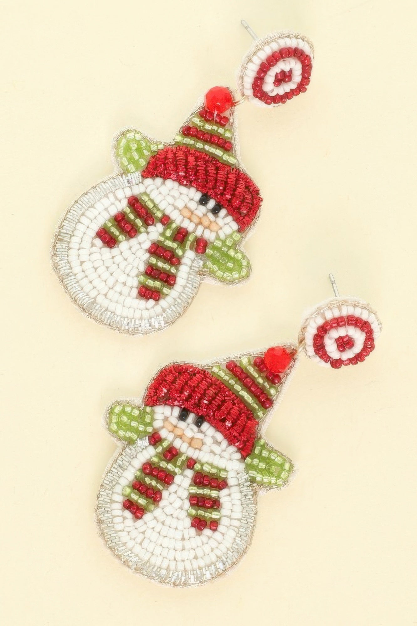 Christmas Scarfed Snowman Post Earrings - It's a Girly Place