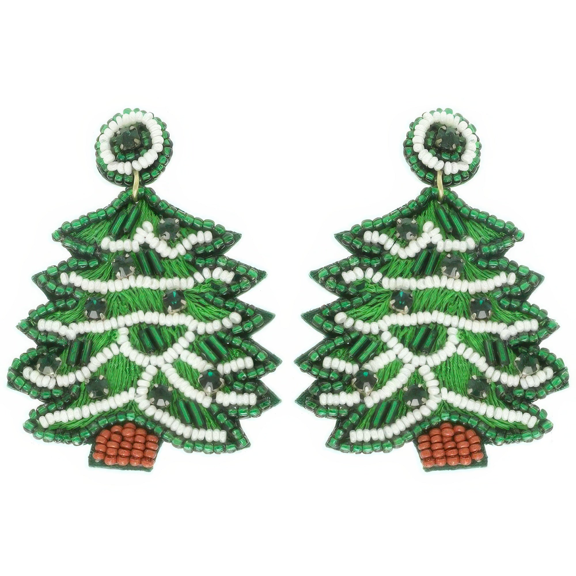 Christmas Tree Post Dangle Earrings - It's a Girly Place