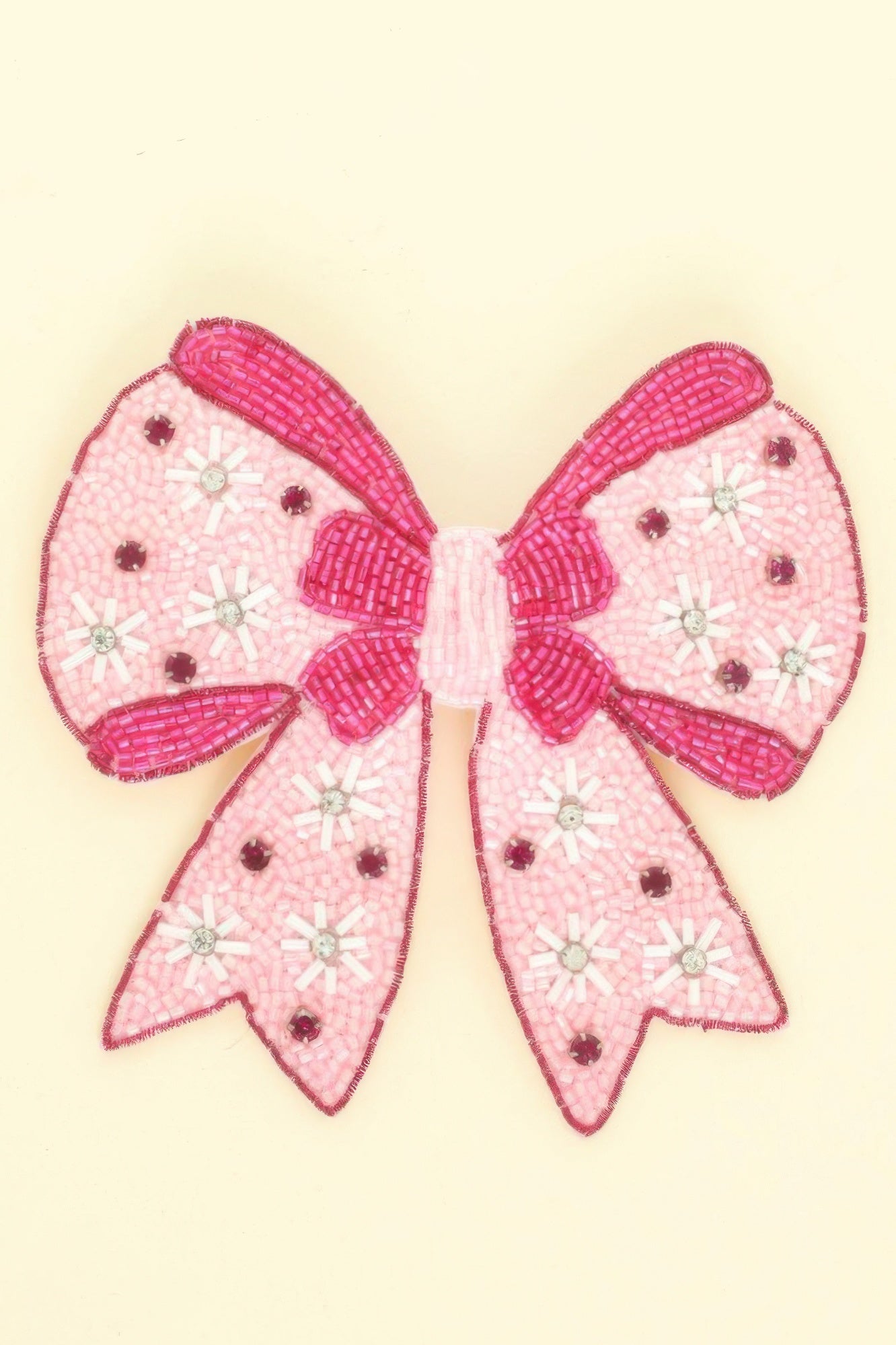 Christmas Snowflake Bow Barrette Hair Clip - It's a Girly Place