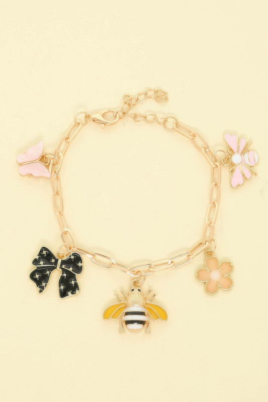 Spring Outing Theme Charm Bracelet - It's a Girly Place