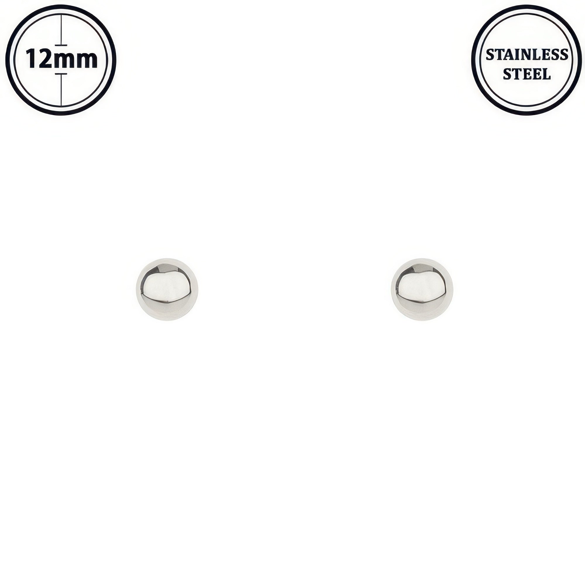 Polished Ball Stud Earrings - It's a Girly Place