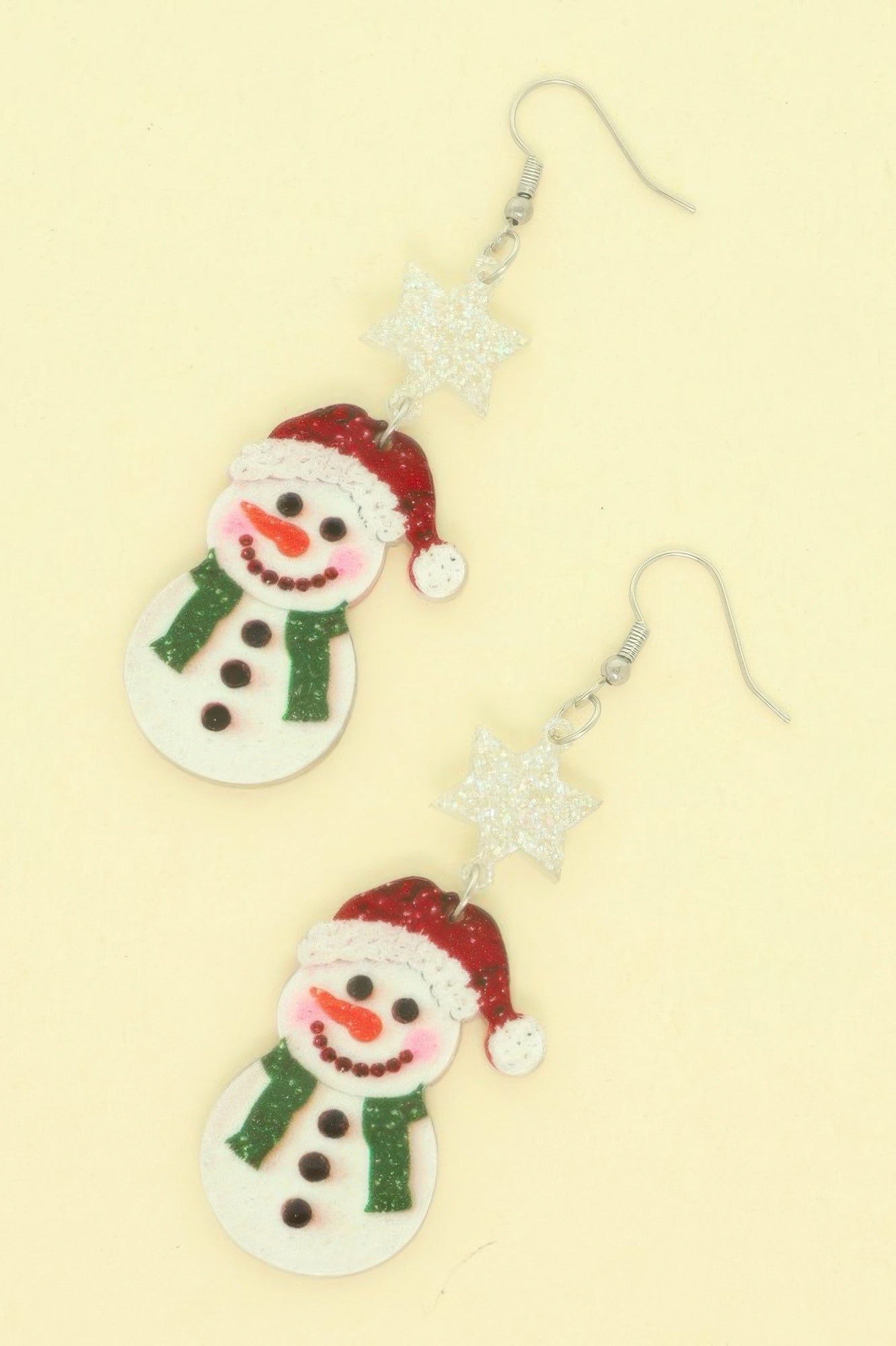 Christmas Acrylic Snowman Dangle Earrings - It's a Girly Place