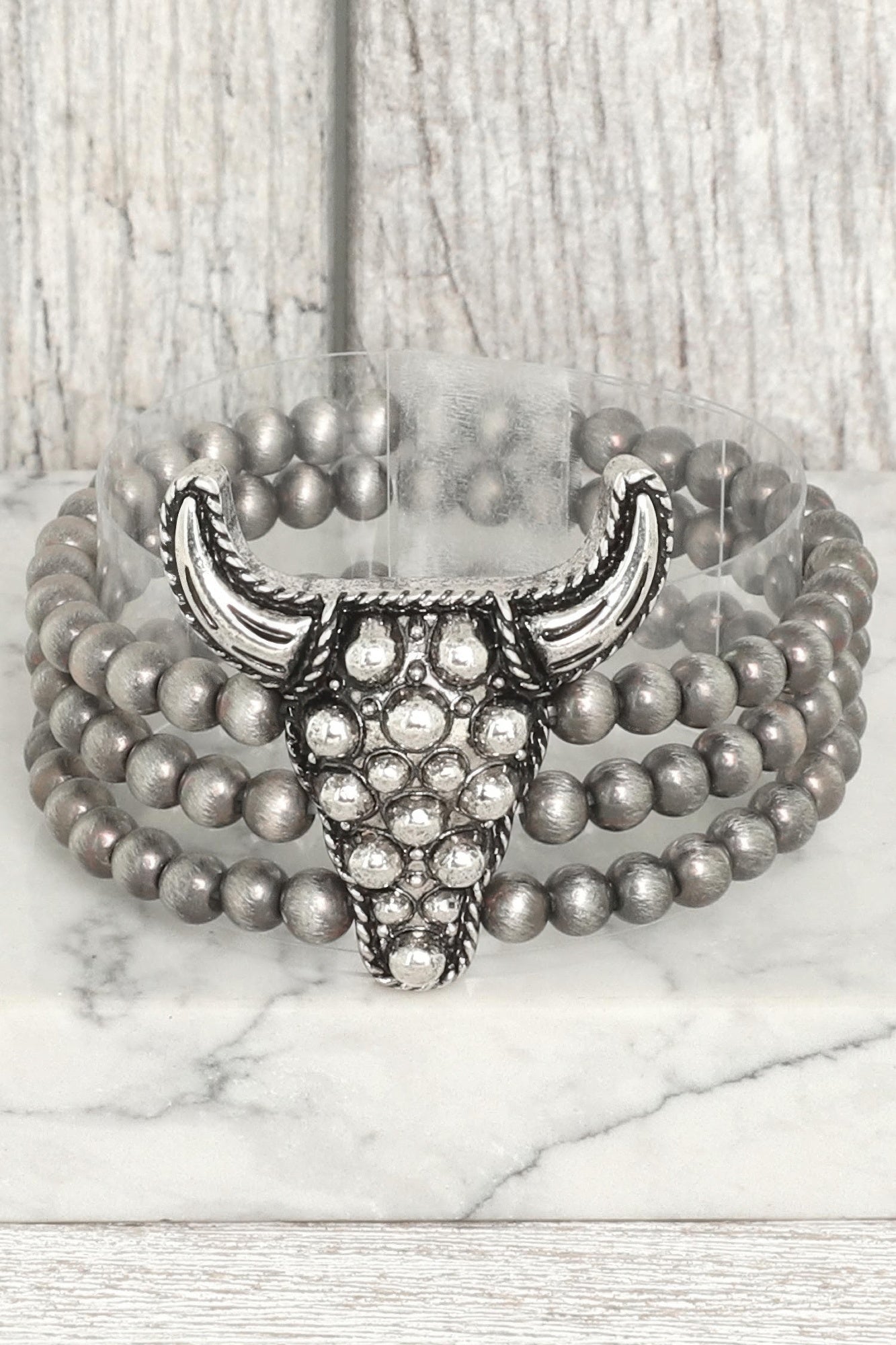 Western Bubble Steerhead Bead Bracelet - It's a Girly Place