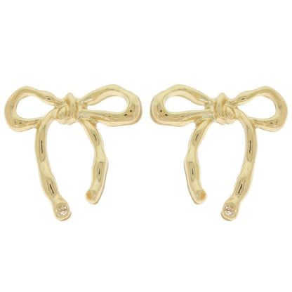 Long Tail Bow Ribbon Post Earrings - It's a Girly Place