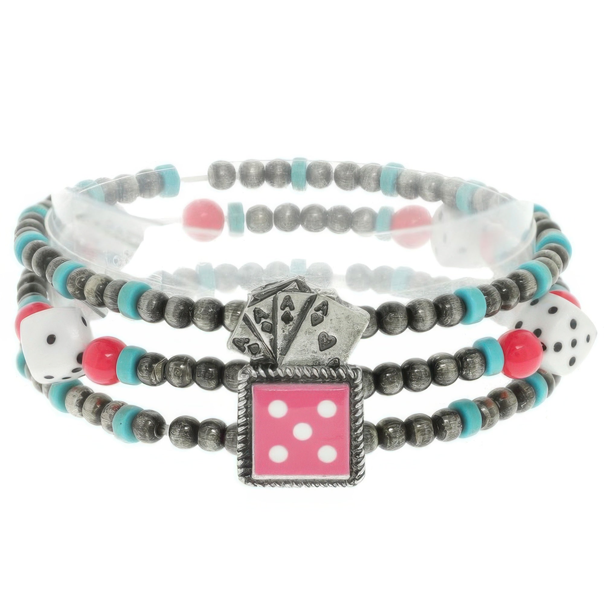 Western Casino Theme Beaded Bracelet - It's a Girly Place