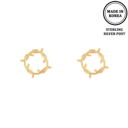 Flash-plated Twisted Wire Open Circle Earrings - It's a Girly Place