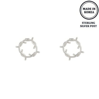 Flash-plated Twisted Wire Open Circle Earrings - It's a Girly Place