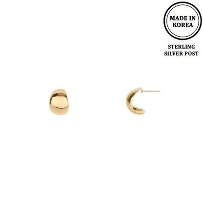 Flash-plated Huggie Hoop Earrings - It's a Girly Place