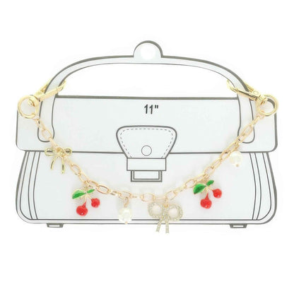 Cherry And Bow Theme Bag Charm Chain