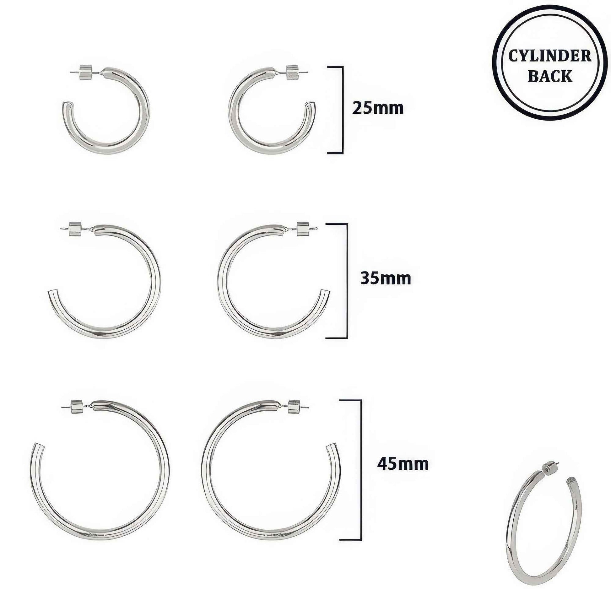 3 Pair Hoop Earring Set