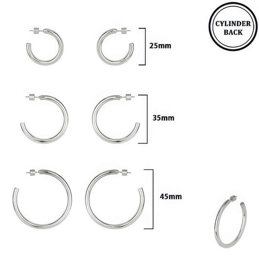 3 Pair Hoop Earring Set