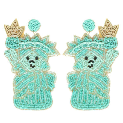 The Statue Of Liberty Beaded Earrings