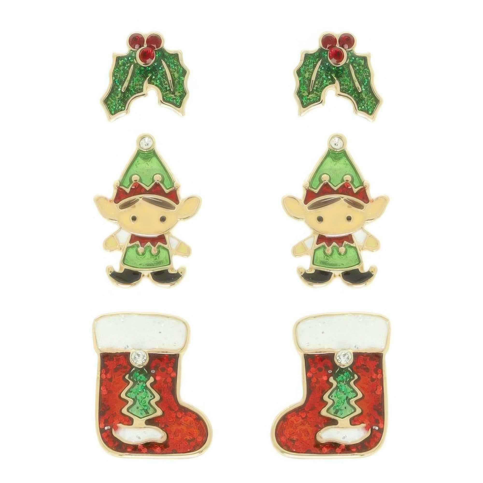 Christmas Theme Assorted Multi Pair Earring Set