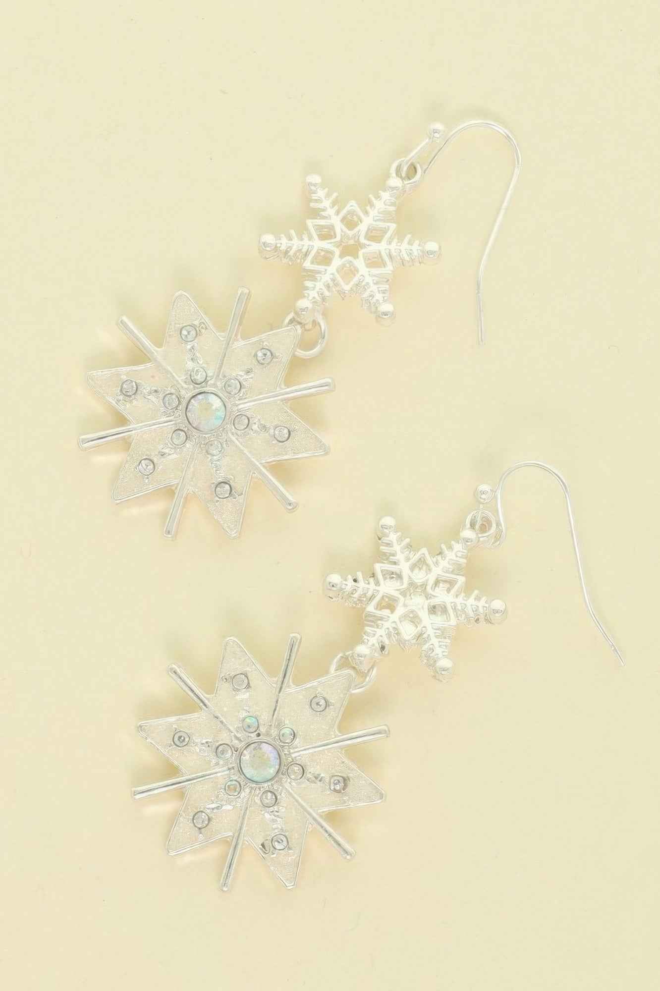 Christmas Snowflake Dangle Earrings