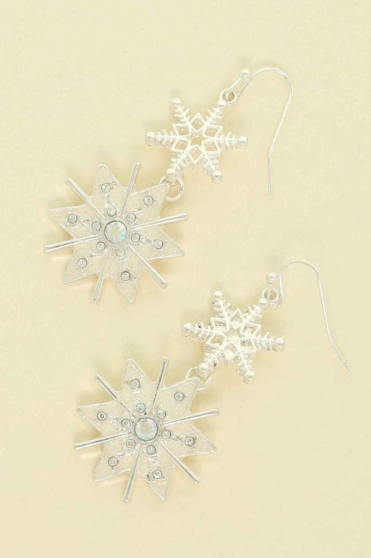 Christmas Snowflake Dangle Earrings