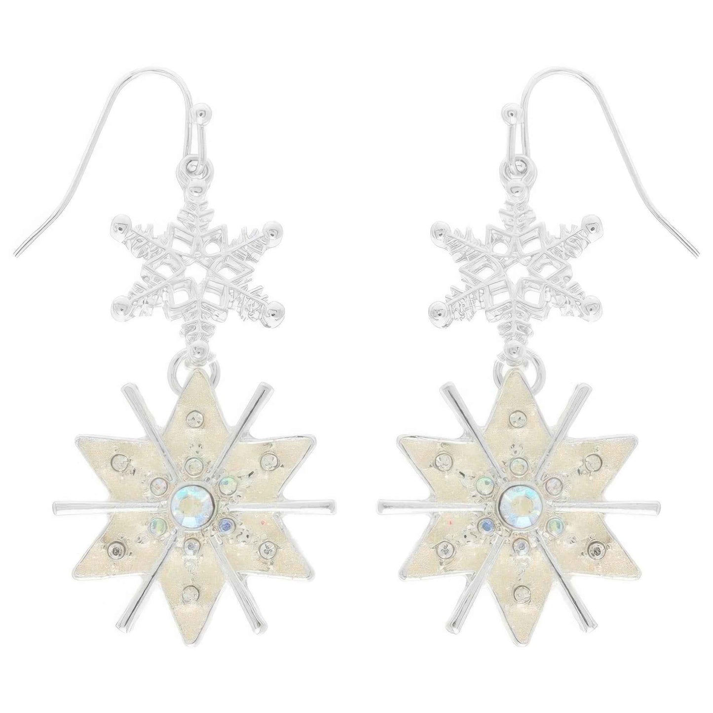 Christmas Snowflake Dangle Earrings