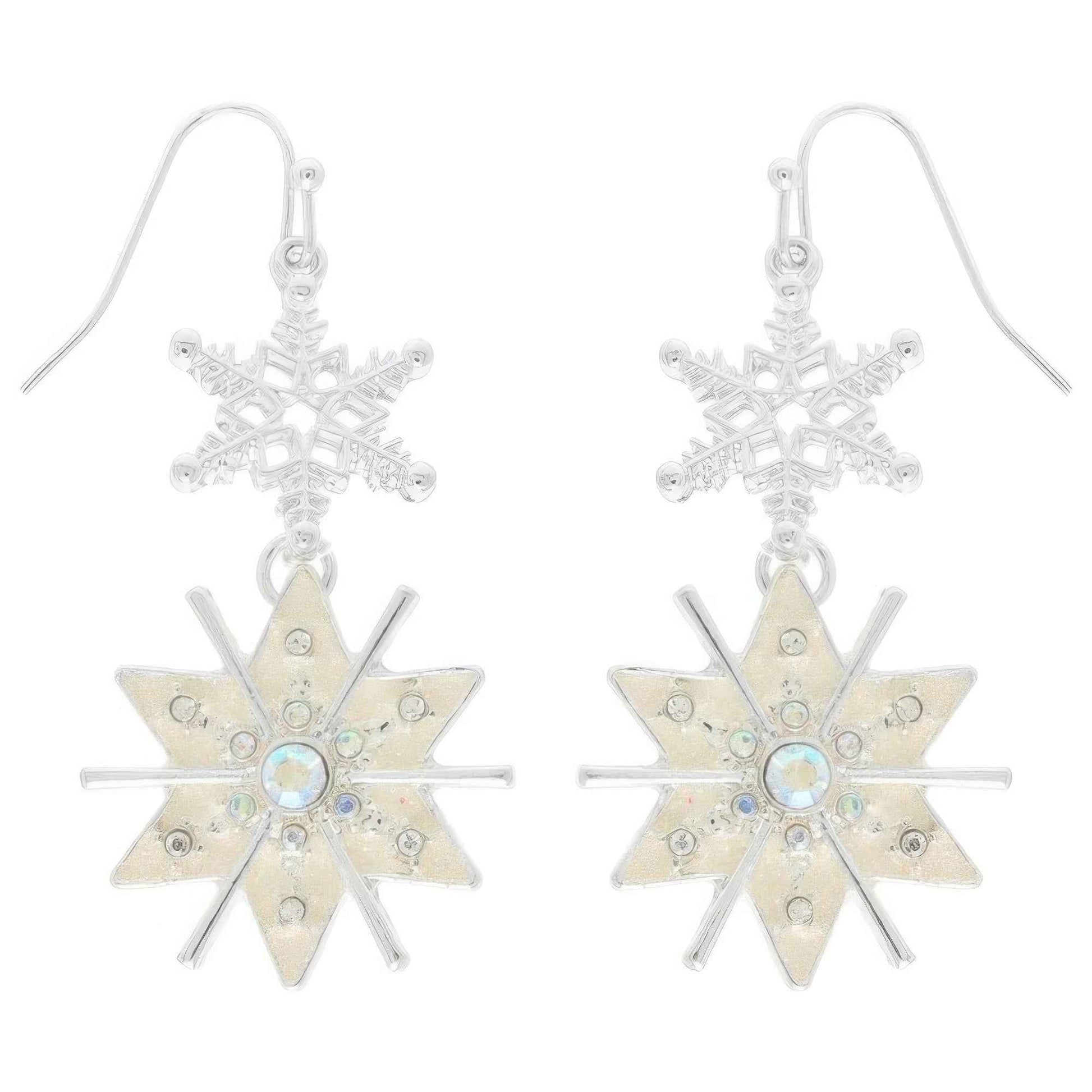 Christmas Snowflake Dangle Earrings